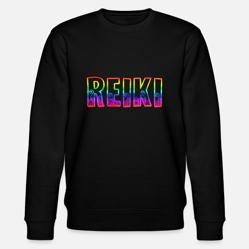 reiki rs regenbogen - Stanley/Stella Unisex Bio-Sweatshirt CHANGER  - Schwarz