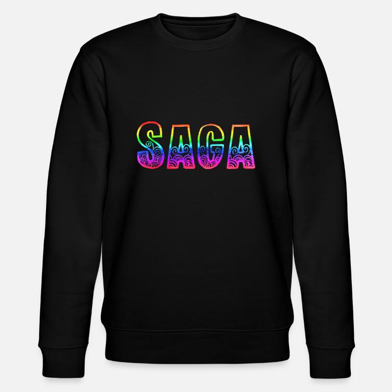 saga rs regenbogen - Stanley/Stella Unisex Bio-Sweatshirt CHANGER  - Schwarz
