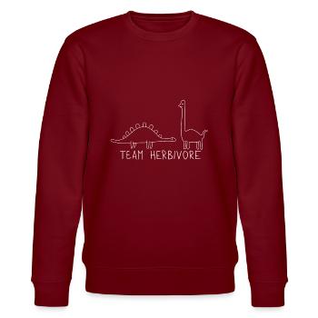 Dino - Stanley/Stella CHANGER Unisex Organic Sweatshirt - burgundy - Front - Nik (191cm) & Marisol (170cm)