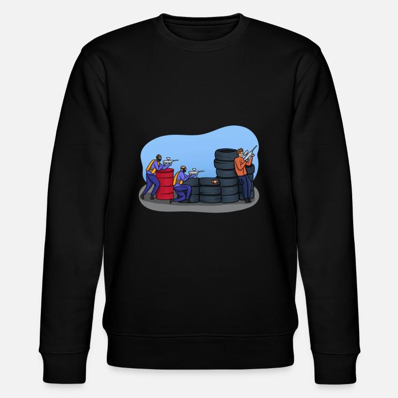 Paintball illustration - Stanley/Stella CHANGER Unisex Organic Sweatshirt - black