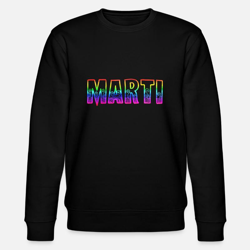 marti rs regenbogen - Stanley/Stella Unisex Bio-Sweatshirt CHANGER  - Schwarz