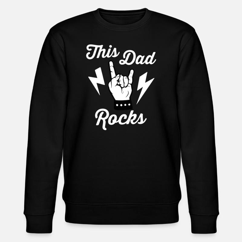 This Dad Rocks - Stanley/Stella CHANGER Unisex Organic Sweatshirt - black