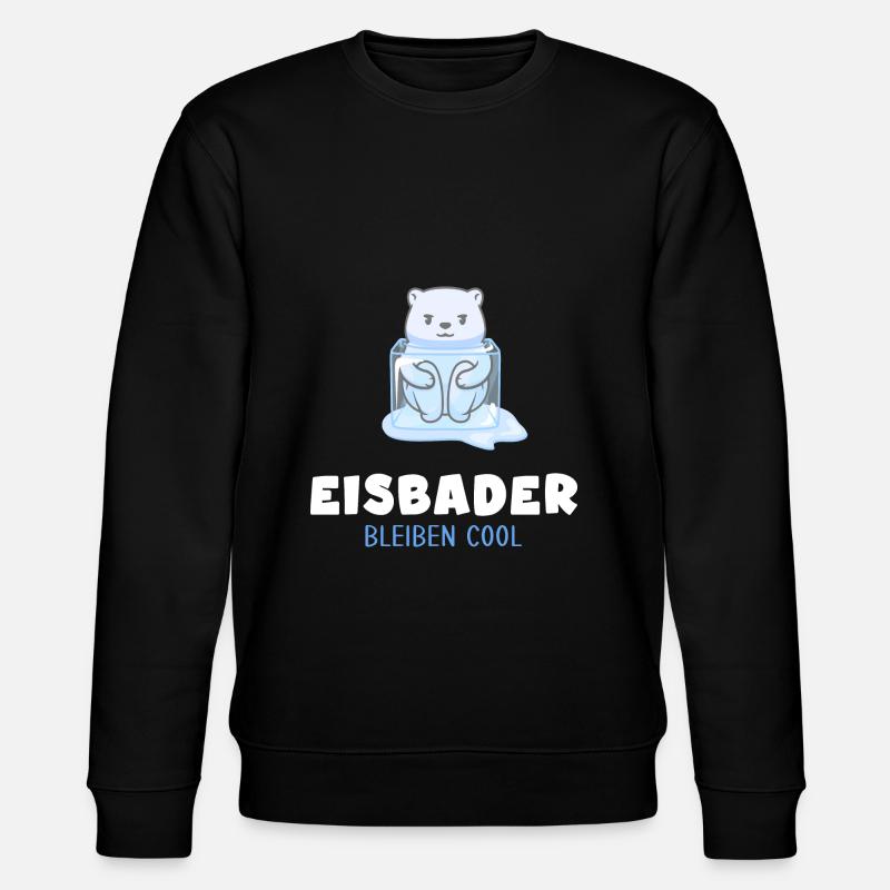 winterschwimmen eisbad winterbader kälteresistent - Stanley/Stella Unisex Bio-Sweatshirt CHANGER - Schwarz