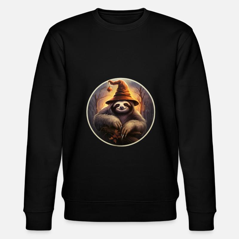 Halloween Faultier - Stanley/Stella Unisex Bio-Sweatshirt CHANGER - Schwarz