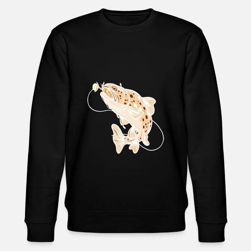 Fisch Angeln - Stanley/Stella Unisex Bio-Sweatshirt CHANGER  - Schwarz