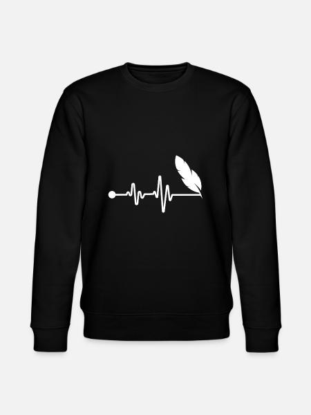 Writer Heartbeat - Stanley/Stella CHANGER Unisex Organic Sweatshirt - black
