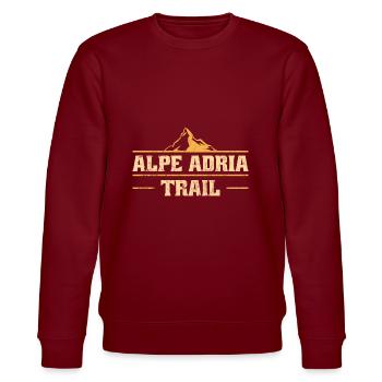 Alpenüberquerung Alpe Adria Trail Ferwanderweg - Stanley/Stella Unisex Bio-Sweatshirt CHANGER  - Burgunderrot - Vorne - Nik (191cm) & Marisol (170cm)