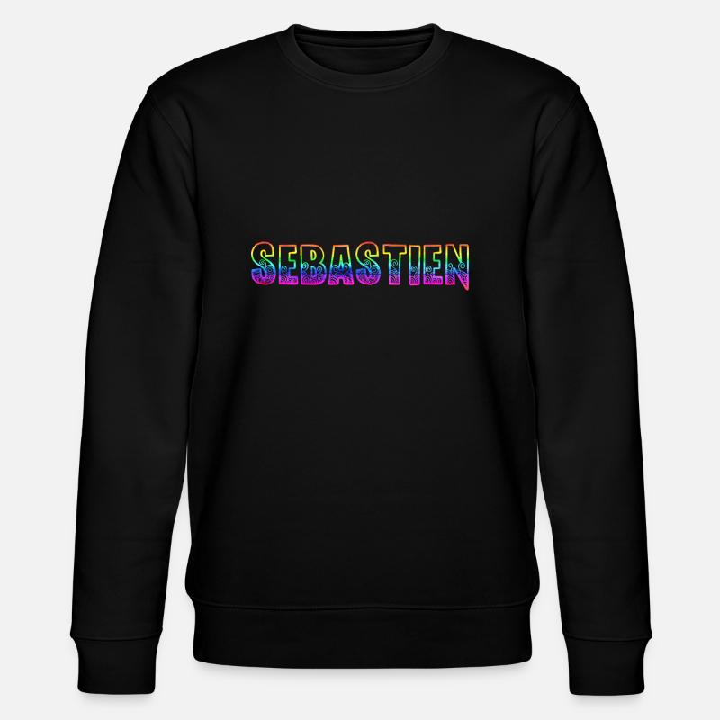 sebastien rs regenbogen - Stanley/Stella Unisex Bio-Sweatshirt CHANGER  - Schwarz