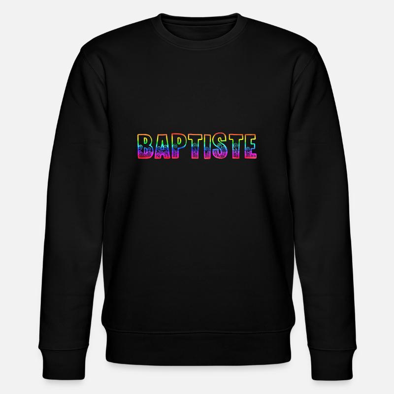baptiste rs regenbogen - Stanley/Stella Unisex Bio-Sweatshirt CHANGER  - Schwarz