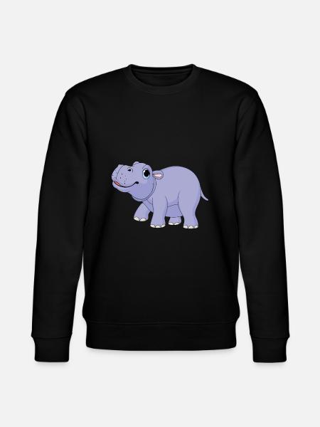 Hippopotame pygmée mignon - MiniHippo - Sweat bio CHANGER Stanley/Stella Unisexe - noir