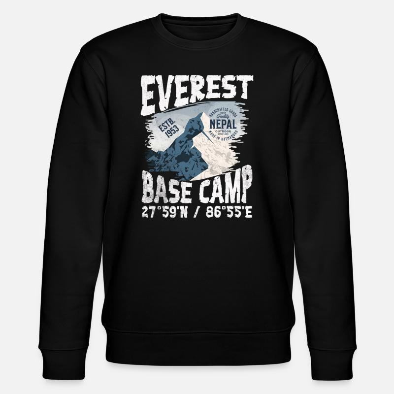 Everest Base Camp Nepal - Stanley/Stella CHANGER Unisex Organic Sweatshirt - black