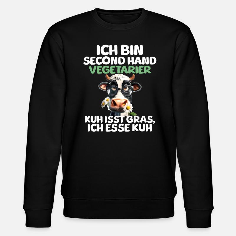 Second Hand Vegetarian - Stanley/Stella CHANGER Unisex Organic Sweatshirt - black