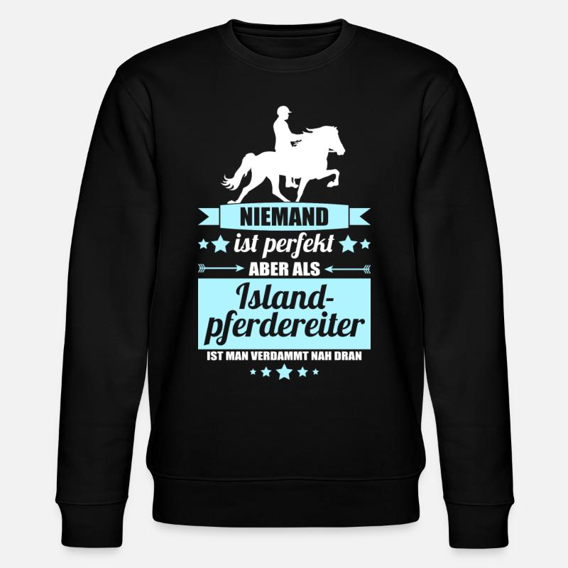 Islandpferdereiter - Stanley/Stella Unisex Bio-Sweatshirt CHANGER  - Schwarz