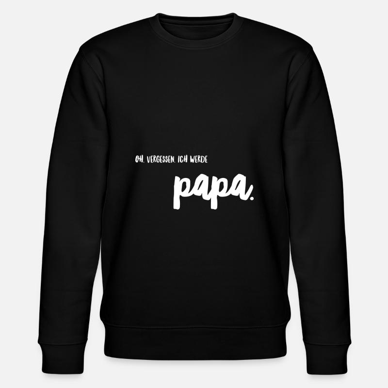 Lustiges Vaterschafts - Stanley/Stella Unisex Bio-Sweatshirt CHANGER - Schwarz