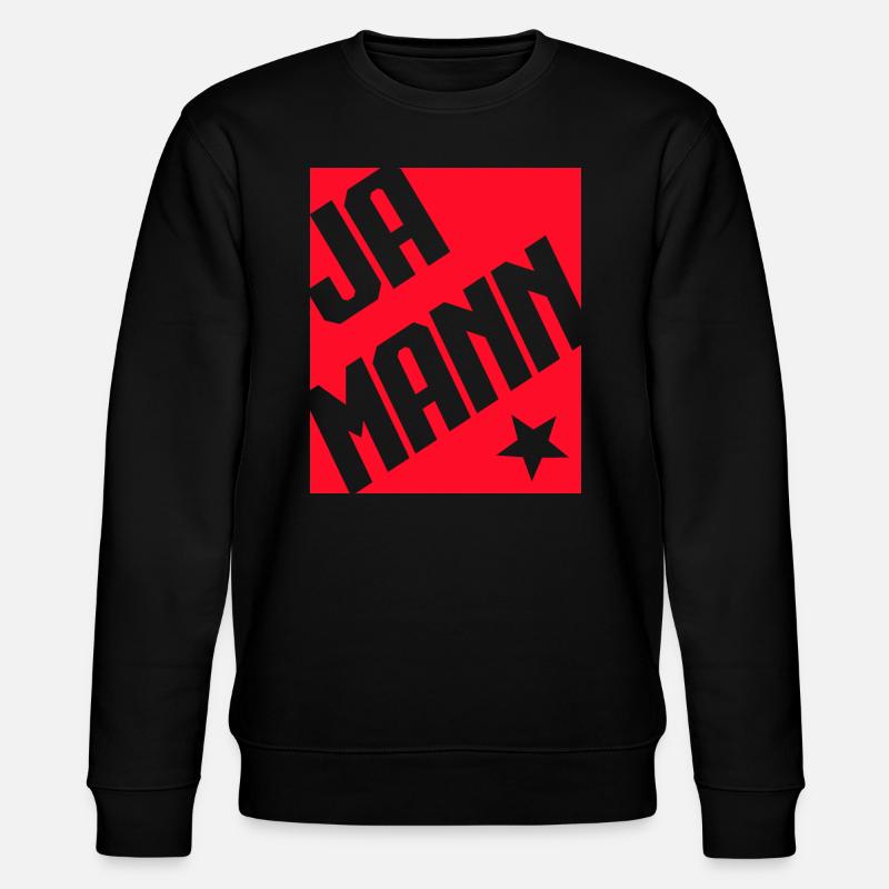 Ja Mann - Stanley/Stella Unisex Bio-Sweatshirt CHANGER  - Schwarz