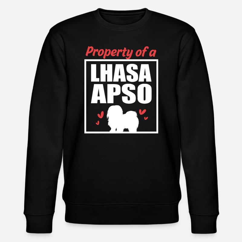 Lhasa Apso Hund - Stanley/Stella Unisex Bio-Sweatshirt CHANGER  - Schwarz
