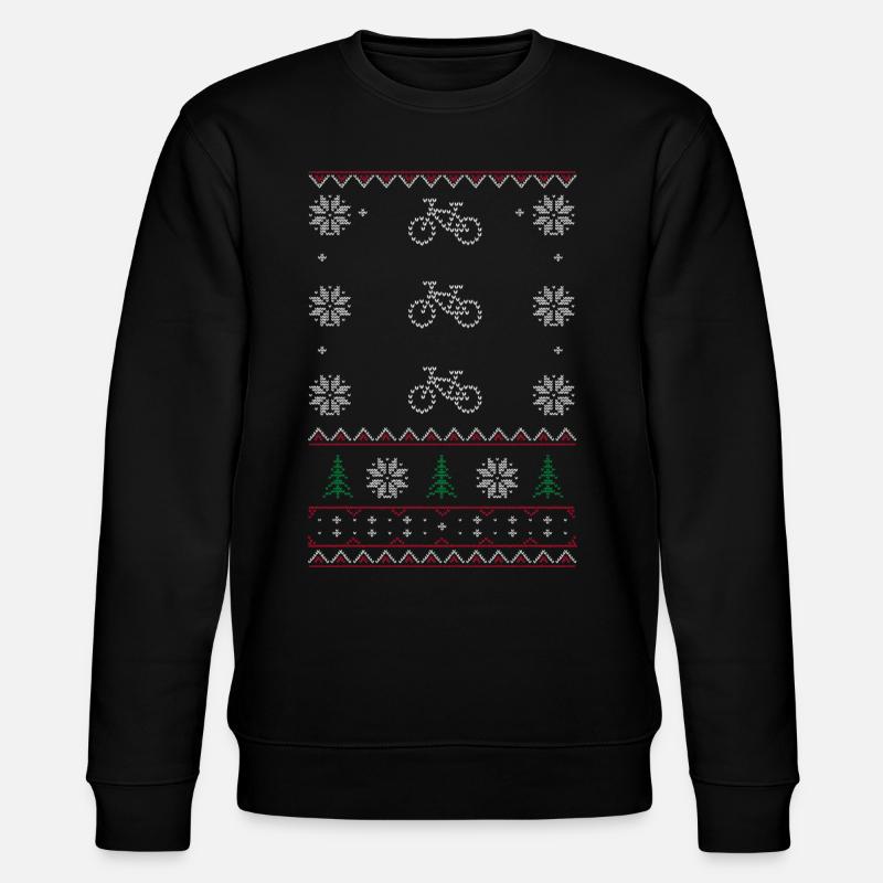 Ugly Xmas Sweaters Cycle - Stanley/Stella Unisex Bio-Sweatshirt CHANGER - Schwarz