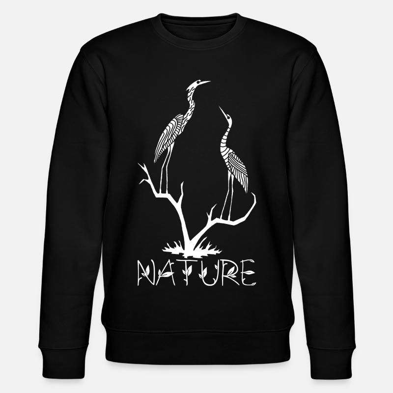 Les oiseaux blancs - Sweat bio CHANGER Stanley/Stella Unisexe - noir