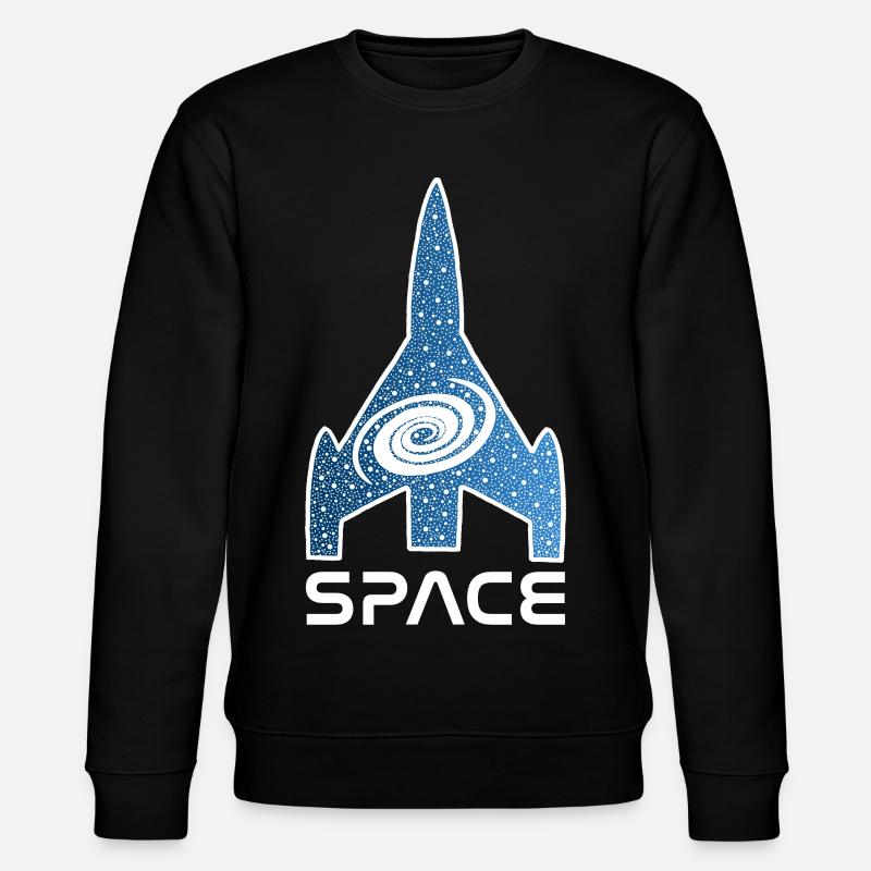 Starry Galaxy Rocket - Stanley/Stella CHANGER Unisex Organic Sweatshirt - black