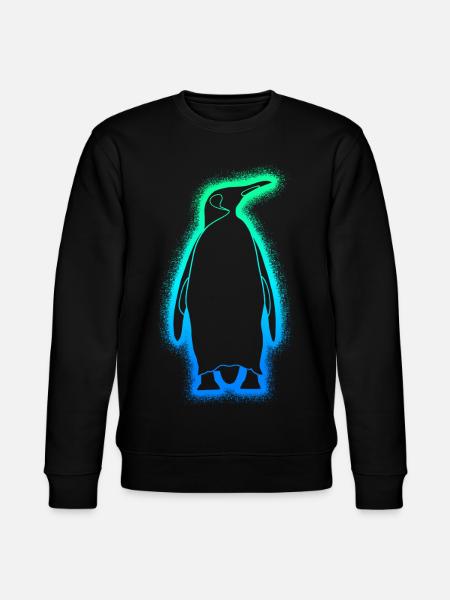 Pinguine Jungen Herren Kinder Pinguin - Stanley/Stella Unisex Bio-Sweatshirt CHANGER  - Schwarz