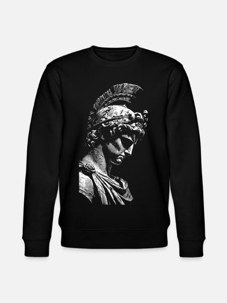 Antique Hero Statue Contrast Print - Stanley/Stella CHANGER Unisex Organic Sweatshirt - black