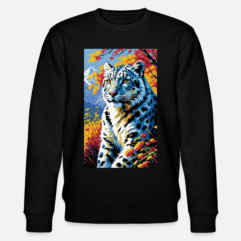 Léopard des neiges | Léopard | Prédateur - Sweat bio CHANGER Stanley/Stella Unisexe - noir