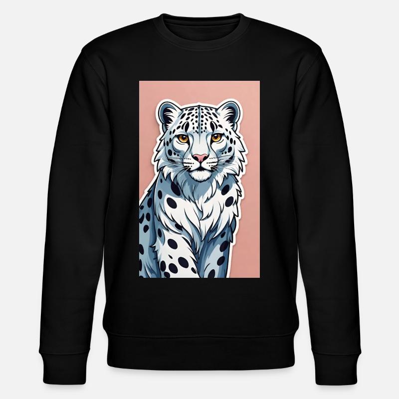 Snow Leopard | Leopard | Predator - Stanley/Stella CHANGER Unisex Organic Sweatshirt - black