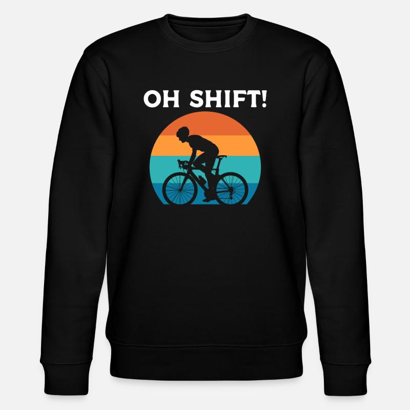 Oh Shift Radfahrer - Stanley/Stella Unisex Bio-Sweatshirt CHANGER  - Schwarz