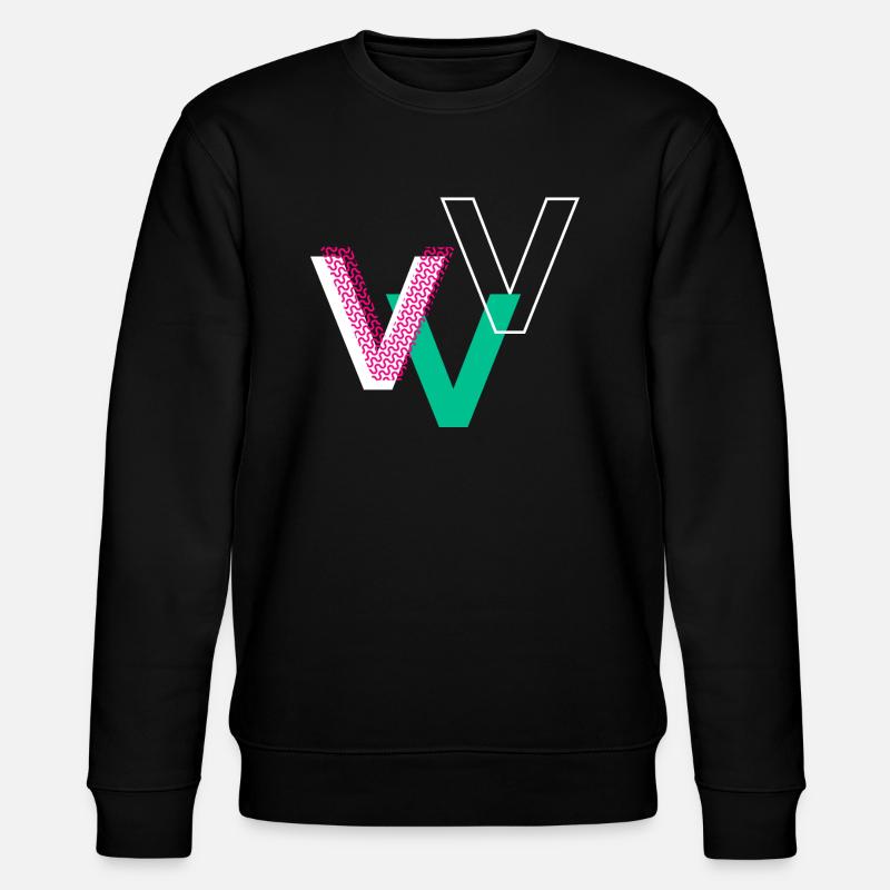 V Buchstabe - Stanley/Stella Unisex Bio-Sweatshirt CHANGER  - Schwarz