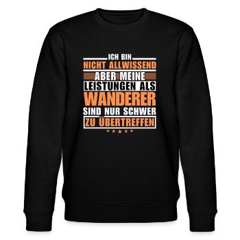 Unmatched performance as a hiker - Stanley/Stella CHANGER Unisex Organic Sweatshirt - black - Front - Nik (191cm) & Marisol (170cm)