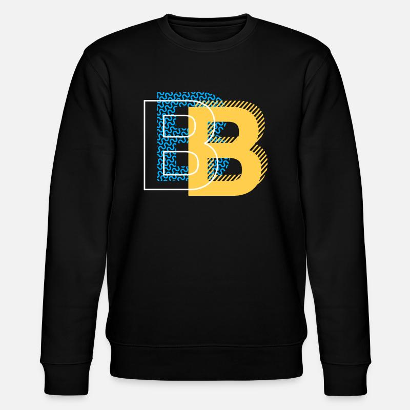 Initial letter B b - Stanley/Stella CHANGER Unisex Organic Sweatshirt - black