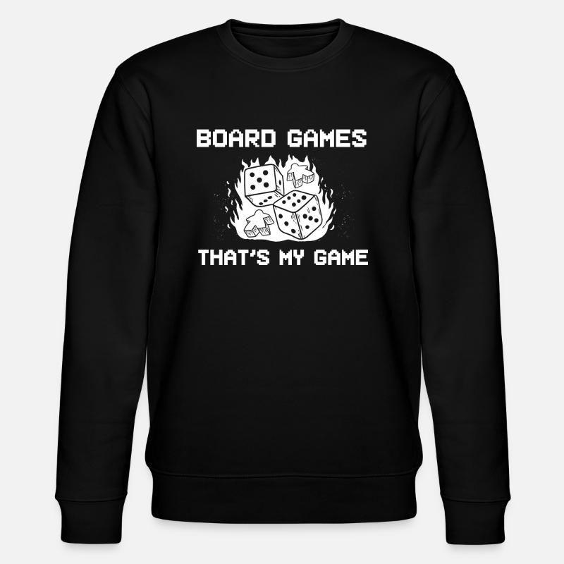 Brettspielsüchtig Board Gamer - Stanley/Stella Unisex Bio-Sweatshirt CHANGER  - Schwarz