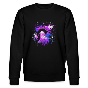 turnen - Stanley/Stella Unisex Bio-Sweatshirt CHANGER  - Schwarz - Vorne - Nik (191cm) & Marisol (170cm)