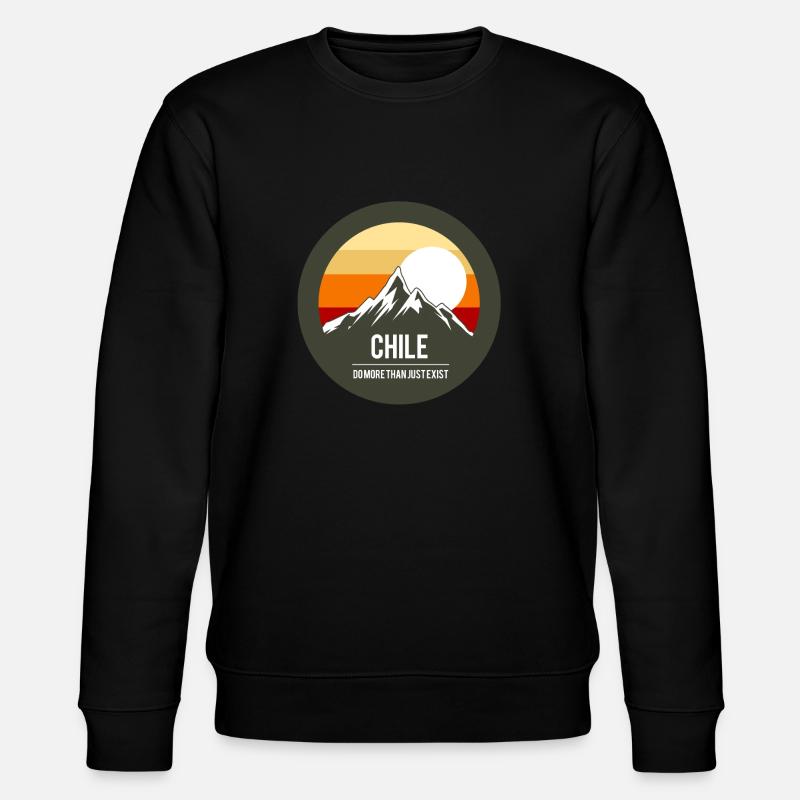 chile berge geschenk - Stanley/Stella Unisex Bio-Sweatshirt CHANGER  - Schwarz