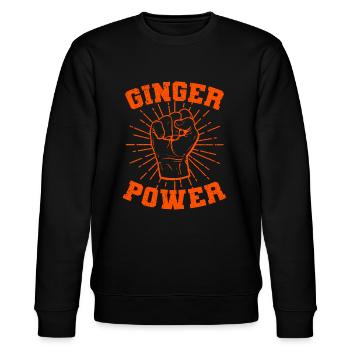 Rothaarig Ginger Spruch lustiges Geschenk - Stanley/Stella Unisex Bio-Sweatshirt CHANGER  - Schwarz - Vorne - Nik (191cm) & Marisol (170cm)