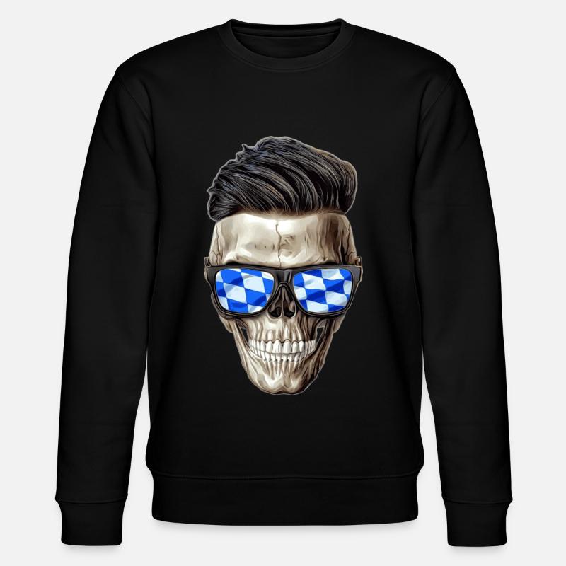 Bavarian skull - Stanley/Stella Unisex Bio-Sweatshirt CHANGER  - Schwarz