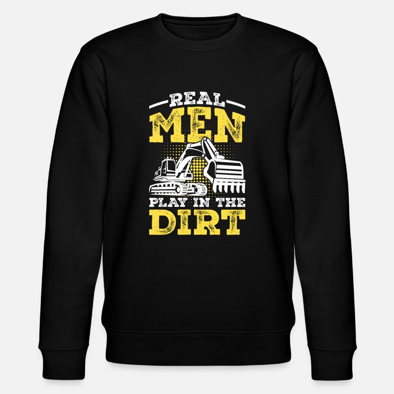 Baggerfahrer Spruch Geschenk - Stanley/Stella Unisex Bio-Sweatshirt CHANGER - Schwarz