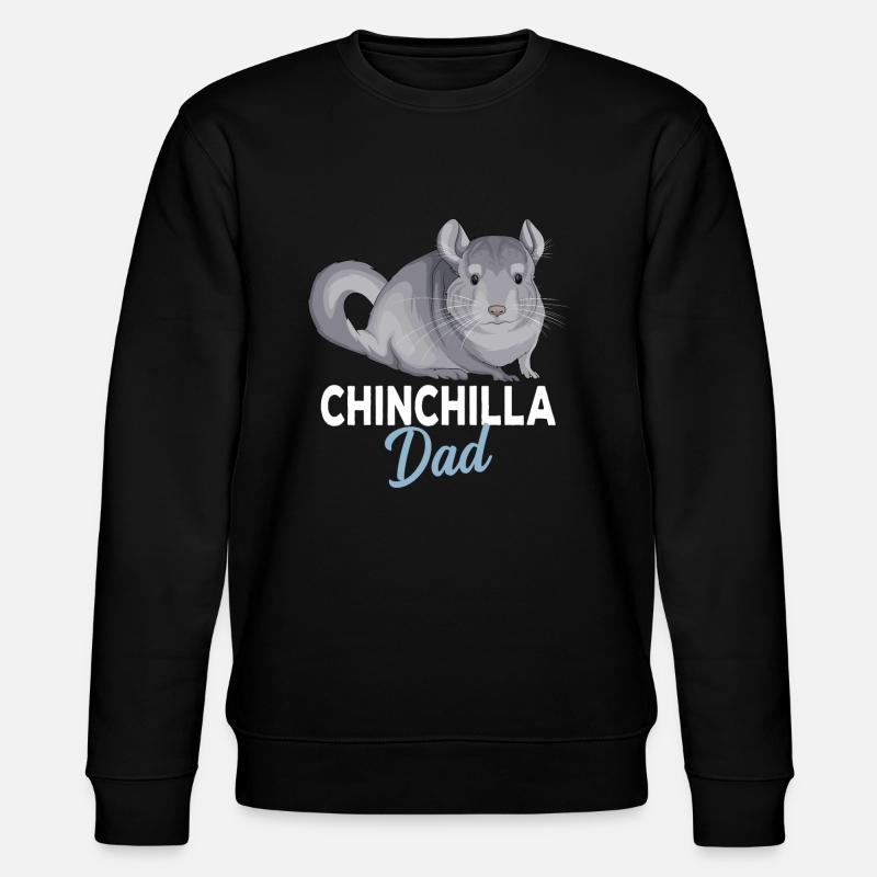 Chinchilla Dad Dad Gift - Stanley/Stella CHANGER Unisex Organic Sweatshirt - black