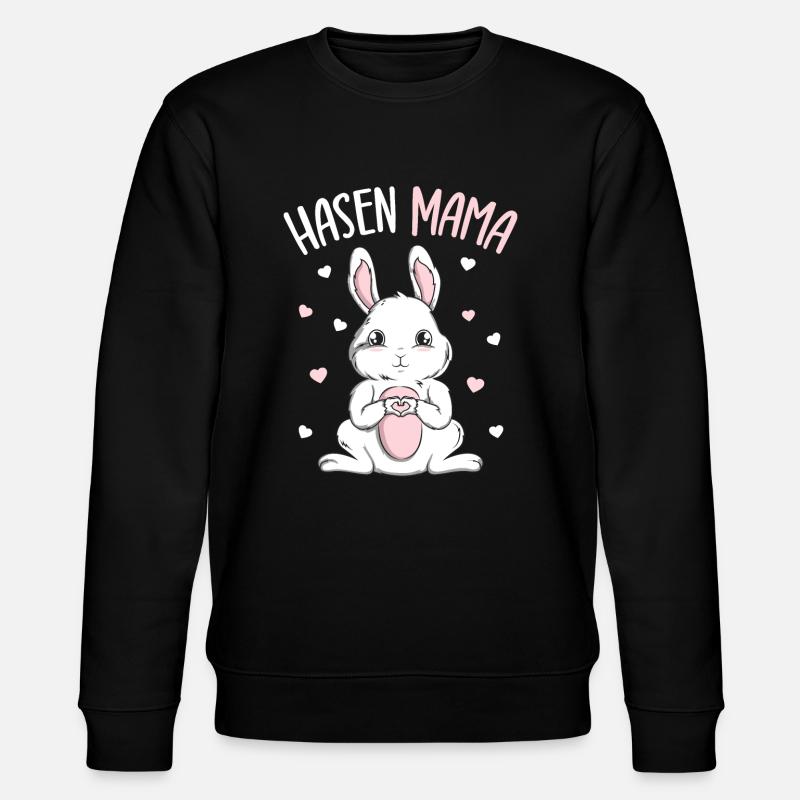 Rabbit Rabbit Mama Rabbit - Stanley/Stella CHANGER Unisex Organic Sweatshirt - black