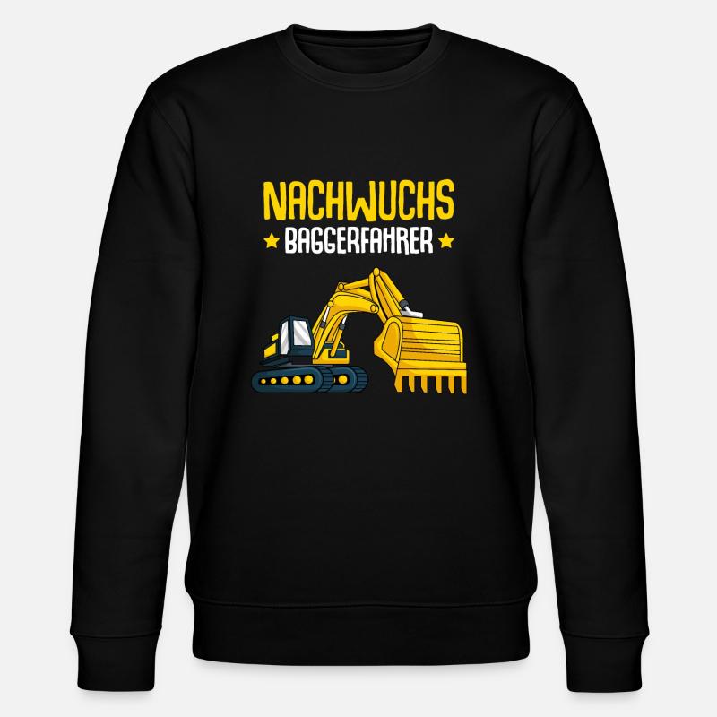 Bagger Nachwuchs Baggerfahrer Kinder - Stanley/Stella Unisex Bio-Sweatshirt CHANGER  - Schwarz