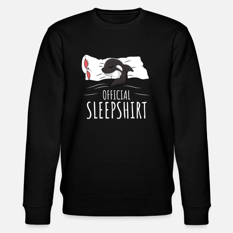 Orca Wal Schlafshirt - Stanley/Stella Unisex Bio-Sweatshirt CHANGER  - Schwarz