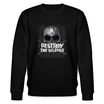 Destroy the Silence - Stanley/Stella Unisex Bio-Sweatshirt CHANGER  - Schwarz - Vorne - Nik (191cm) & Marisol (170cm)