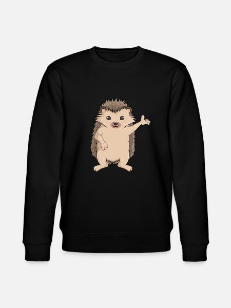 Igel Kinder Mädchen Damen - Stanley/Stella Unisex Bio-Sweatshirt CHANGER - Schwarz