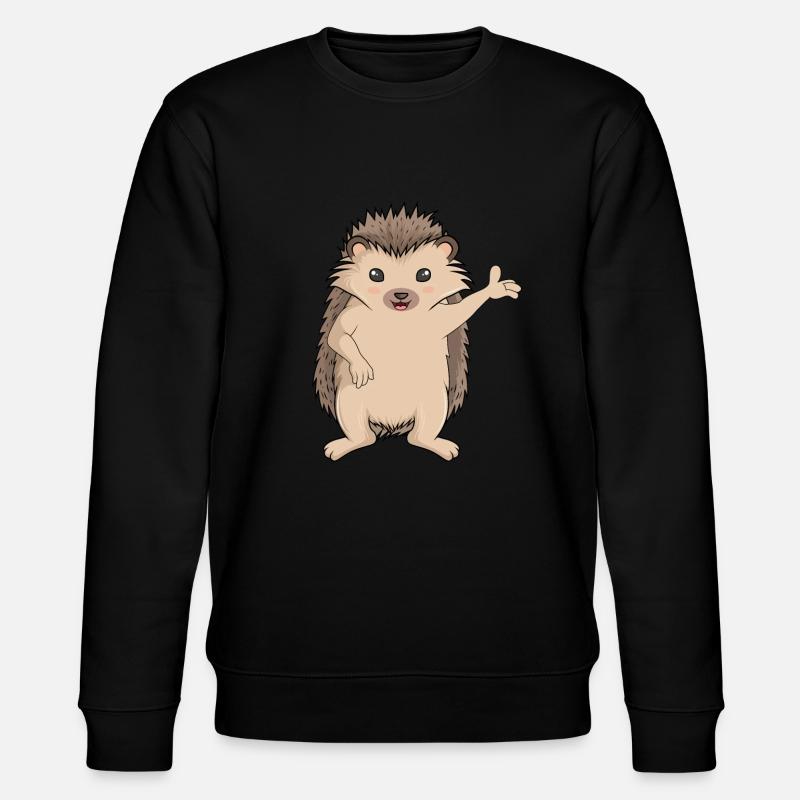 Igel Kinder Mädchen Damen - Stanley/Stella Unisex Bio-Sweatshirt CHANGER  - Schwarz