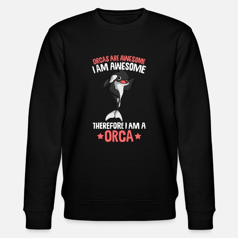 Orca Whale - Stanley/Stella CHANGER Unisex Organic Sweatshirt - black