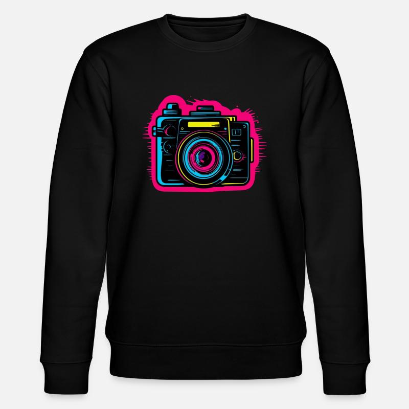 Camera 90s - Stanley/Stella CHANGER Unisex Organic Sweatshirt - black
