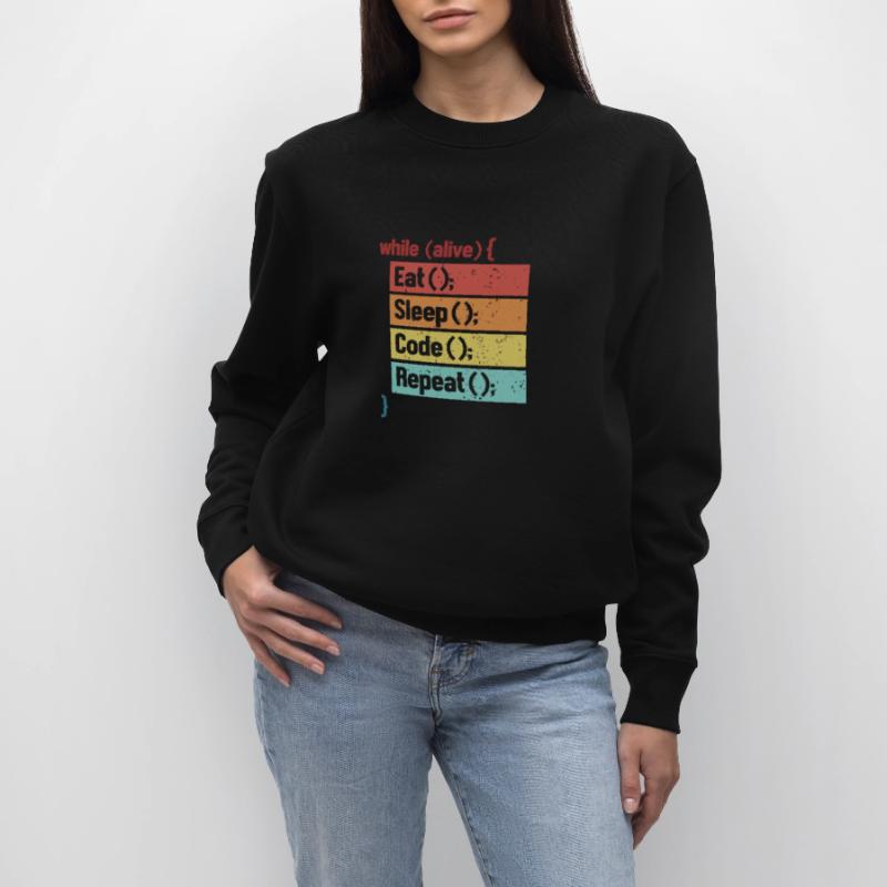 Eat Sleep Code Repeat Softwareingenieur Coder Stanley/Stella Unisex Bio-Sweatshirt CHANGER 