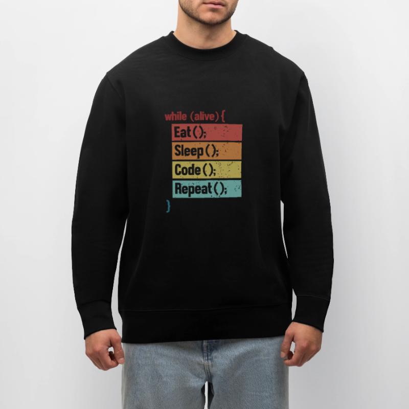 Eat Sleep Code Repeat Softwareingenieur Coder Stanley/Stella Unisex Bio-Sweatshirt CHANGER 