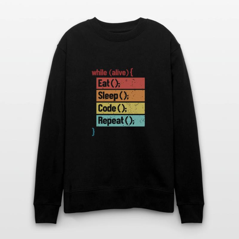 Eat Sleep Code Repeat Softwareingenieur Coder Stanley/Stella Unisex Bio-Sweatshirt CHANGER 