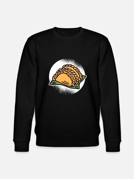 Empanadas dumplings Spanien grafik - Stanley/Stella økologisk unisex-sweatshirt CHANGER  - sort